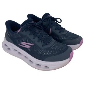 Skechers Slip Ins Womens Sneakers Size 7 Max Cushioning Glide Step Hartford Blue